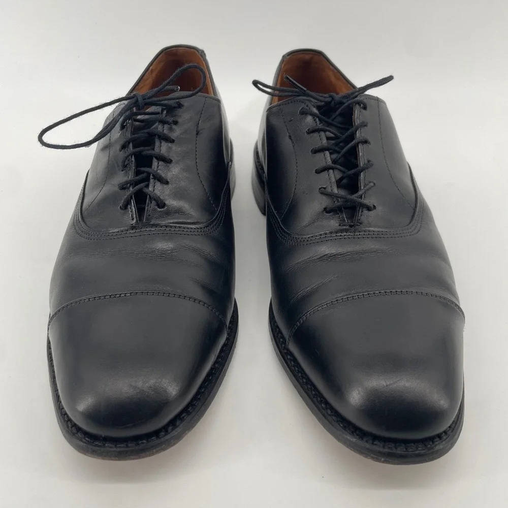 ECCO Cap Toe Oxford Men 8 Black Leather Lace Up Dress Shoes 87298 12